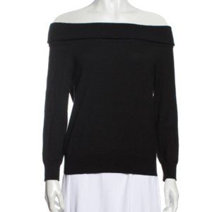 New (no tags) CELINE PARIS Ultra Soft Cashmere Off-the-Shoulder Sweater Med